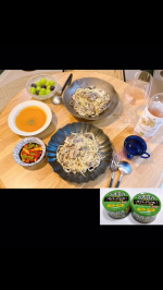 🍝✨清水食品 サバ・バジル ジェノベーゼ風 ✨🐟🌿国産バジルにチーズパウダーを隠し味に加えた、香り豊かなサバ缶。調味液まで美味しく仕上げているので、そのままパスタソースとしても大活躍！今回は&hellip;のInstagram画像