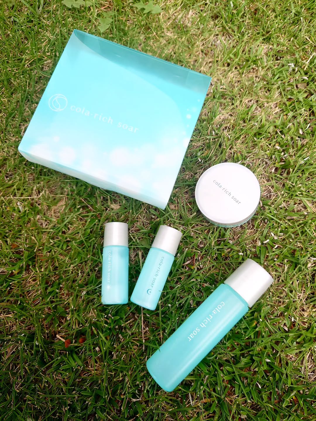 口コミ投稿：コアリッチソア🩵化粧水・朝用美容液・夜用美容液・プロテクションクリーム  4点使わ…