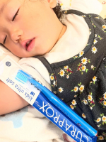 可愛い寝顔シリーズ2♡..ではなくて.こちらは子供用の4歳〜12歳用の歯ブラシのクラプロックス🪥🩷8歳の子供に使用させてみたらふわふわで気持ち良いし、握りやすいとのこと❣️.気に入&hellip;のInstagram画像