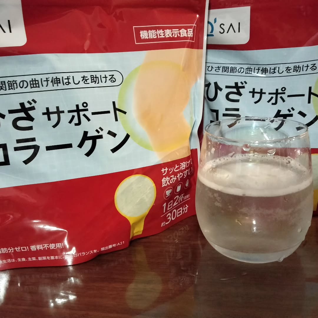 口コミ投稿：ひざサポートコラーゲン転んでから膝が痛い日が多くて、飲んでみたいなぁと思ってい…