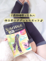 #PR＼1週間頑張った私へ、休日前にググっとリセット！／スリムウォーク　金曜日のリセットリフレ履いてみました🌃〈特徴〉ふくらはぎと足裏の同時ケアができる🆕着圧レッグウェア🧦段階&hellip;のInstagram画像