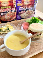 SSK清水食品さんより「シェフズバラエティ」シリーズの3種スープをいただきました🍲✨今朝は、コーンスープを朝ごはんに♡とろ〜り濃厚で、とうもろこしの甘みがふんわり広がる優しい味🌽レンジでそ&hellip;のInstagram画像