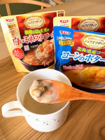 最近お世話になったスープ✨SSK 清水食品さん✅シェフズリザーブレンジでごちそうスープ次女が流行りのインフルエンザA型になってました熱が下がってきて食べやすいものそれはスープ😊・根&hellip;のInstagram画像