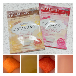 汗かきエステ気分 スペシャリテ エプソムソルト キンモクセイ、ロゼパチュリです。有効成分硫酸マグネシウム配合の薬用入浴剤で、温浴効果高まる100gのたっぷり使用量とのこと。たっぷりなので、溶け&hellip;のInstagram画像