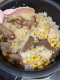 炊き込みご飯にしました。