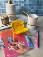 🌿スイス発ポーチに入る歯みがきセットクラプロックスビーユー　トラベルセット が届きました・歯ブラシ（CS5460トラベル用）1本・歯間ブラシ　ホルダー（レッド）1個・歯間ブラシ（CPSプライ&hellip;のInstagram画像