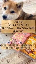 削りぶしでお馴染みのマルトモに、わんちゃんねこちゃん専用のけずりぶしがあるの知っていますか？▶️マルトモ「だいすきシリーズ」花かつお・減塩・国産原料使用・国内製造加工・保存料・着色料不使&hellip;のInstagram画像