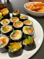 🇰🇷友達とキンパパーティ(*≧&forall;≦*)#キンパ#パーティー#韓国料理#PR #野菜をMOTTO #野菜をもっと #野菜スープ #お雑煮 #新商品 #monipla #monmarche_&hellip;のInstagram画像