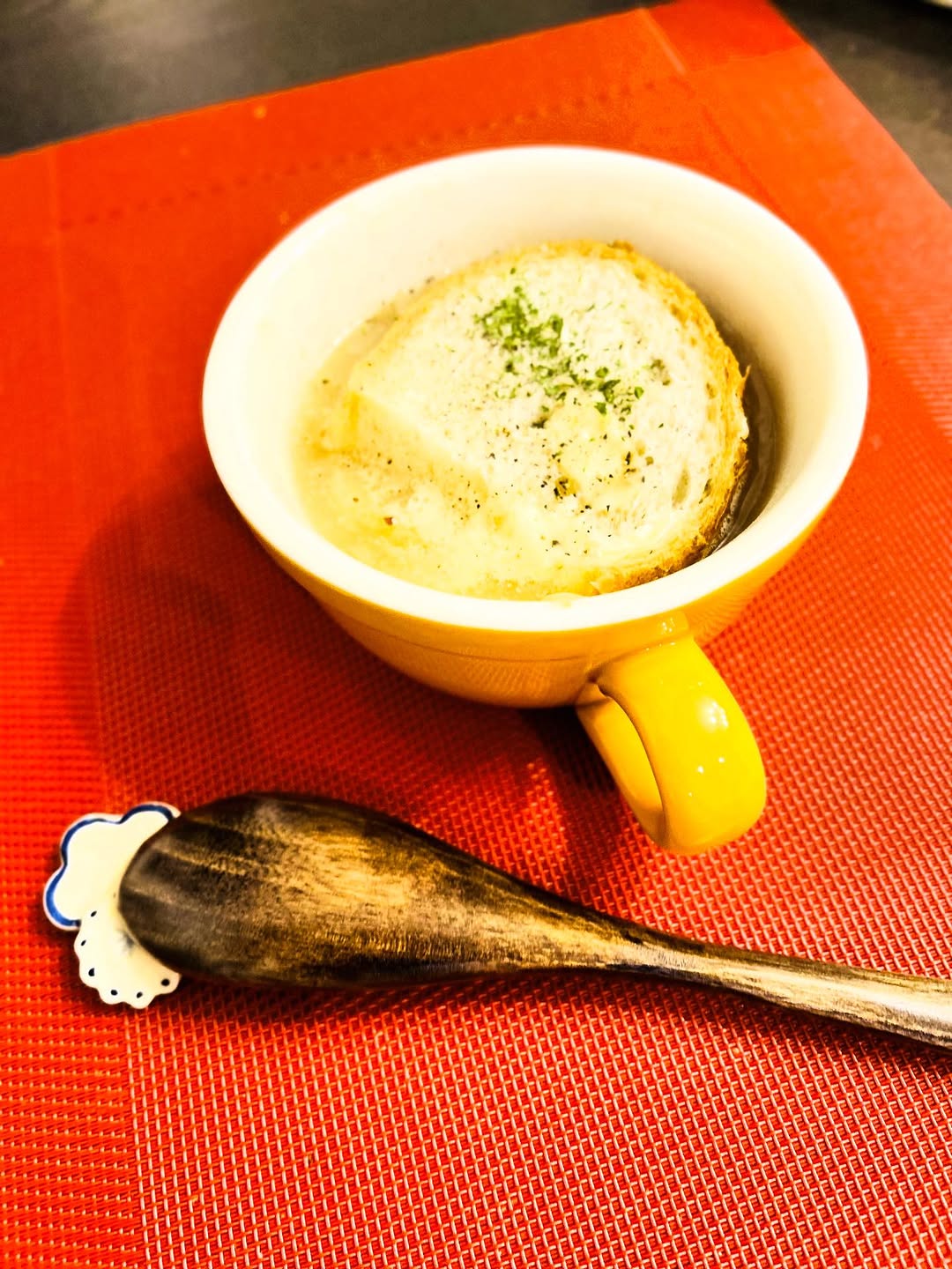 口コミ投稿：寒い冬だと暖まりたくなりますよね。モニターさせていただいたポタージュをつけパン…