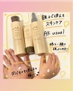 ᝰ✍︎꙳⋆ ロゼット親子で使えるスキンケア　AK usual最近私と同じように化粧水を使いたがる娘何をつかったら&hellip;と思っていたときに出会ったのがAK usual✨同じものを使えて娘もす&hellip;のInstagram画像