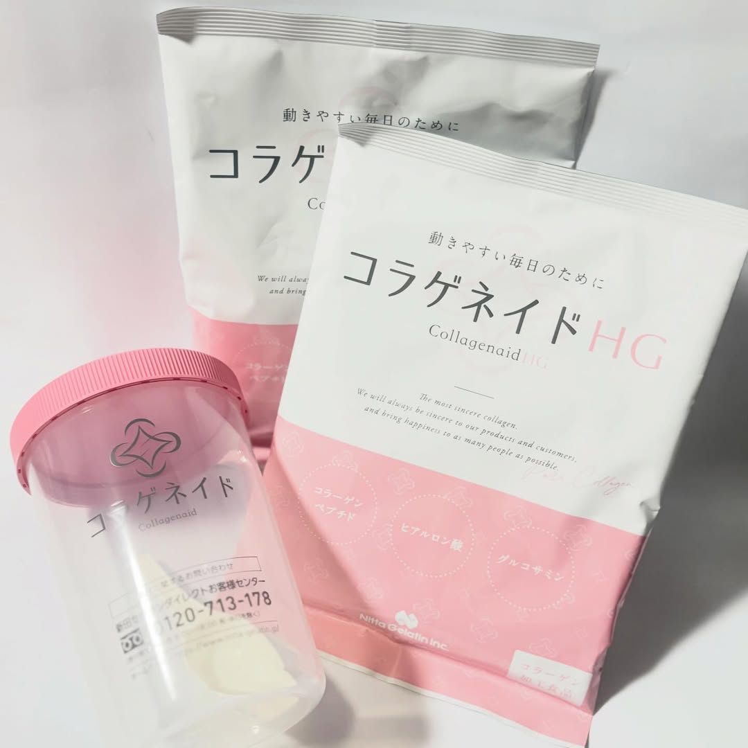 口コミ投稿：新田ゼラチンダイレクト「コラゲネイドHG」粉末タイプで摂りやすいコラーゲン😊コラー…