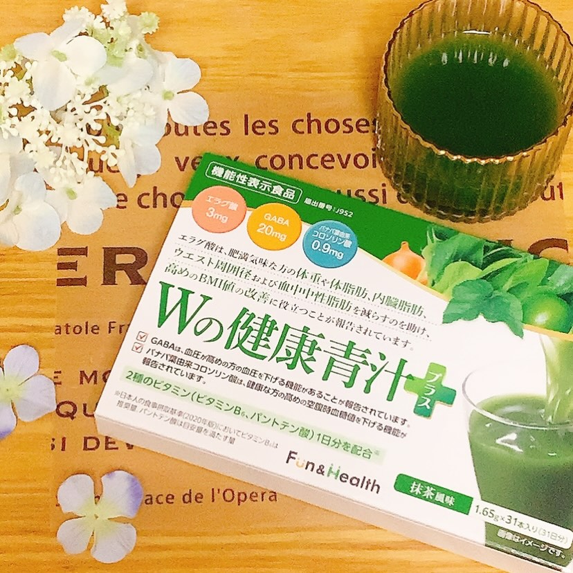 口コミ投稿：.ꕤ Wの健康青汁プラス•.¸¸¸.☆˖* ˖*ꕂꕂꕂꕂꕂꕂꕂꕂꕂꕂꕂꕤ 特長ꕤ ◯肥満気味で体脂肪・内臓脂肪…