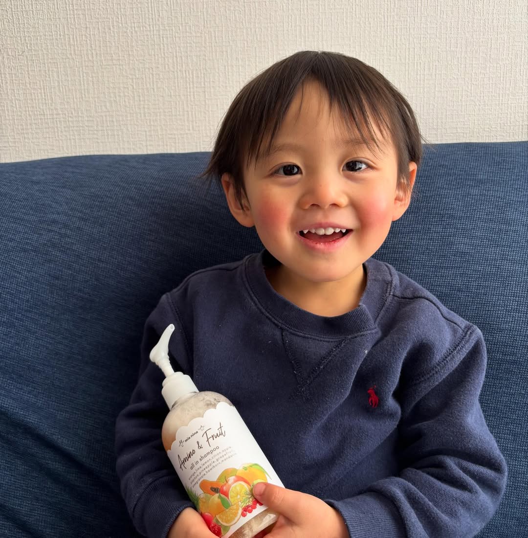 口コミ投稿：⭐︎ままも子供も一緒に使えるミーアニーナオールインシャンプーを試しました🧴✨リンス…