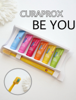 こちらスイス生まれのクラプロックスビーユー☆　歯ブラシ＋歯みがきボックスセットです。６色のフルーツミックスペーストは、そのままの色で驚き！ラメ入りでキラキラ～☆カラフルでテンション上がります&hellip;のInstagram画像