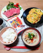 .マルトモさま @prebushi_marutomo の3月1日に発売になった新商品【かつおだしの素】をお試ししました。新商品はチャック付きのスタンドタイプで保管にも便利です。香り高いかつお節&hellip;のInstagram画像