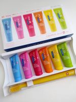 クラプロックスビーユー 歯ブラシ＋歯みがきボックスセットをお試ししました！フレーバー＆カラーは6種類すべてがセットになっています。歯ブラシも歯磨き粉もカラフルで見た目も可愛くて気分が上がりますね☆&hellip;のInstagram画像