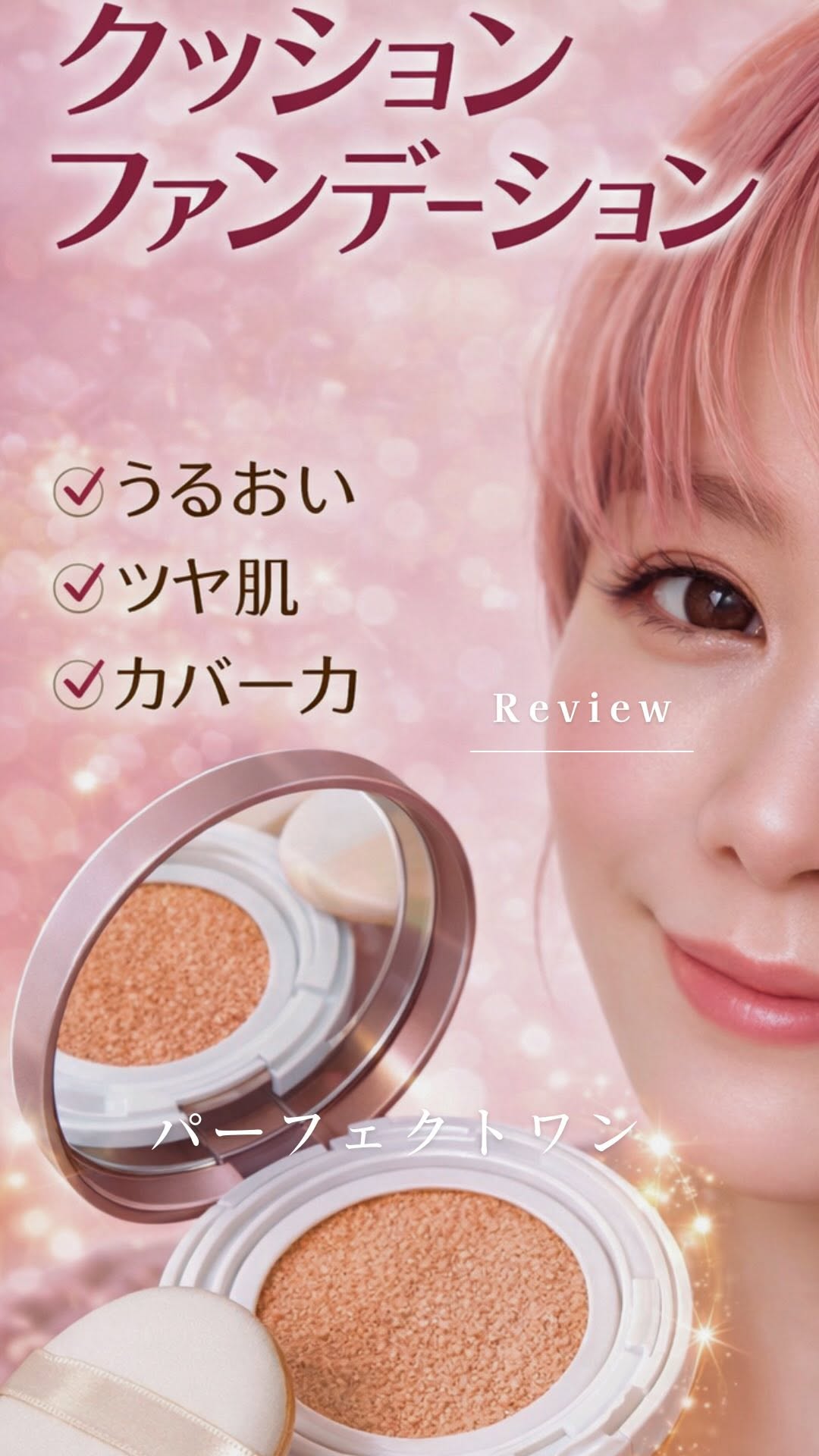 口コミ投稿：グロウ＆カバークッションファンデーション　パーフェクトワンって有名ですよね✨　使…
