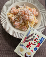 .飲用はもちろん、料理にも！減塩こんぶ茶暑さ対策にキンキンに冷やしたこんぶ茶最高です🍵料理に使ってもオススメなこんぶ茶！今回はエビとこんぶ茶の冷製パスタにしてみました✌️材料・エビ・&hellip;のInstagram画像