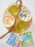 これなら一人で出来る！と息子が作った"もちっとのび～るアイスとゼリーアイスミックス"手軽で簡単に美味しいスイーツが出来ました。アイスは牛乳とパウダーを混ぜてレンチン、そして凍らせるだけ。出来上&hellip;のInstagram画像