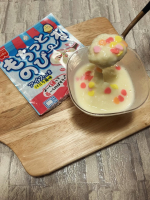 もちっとのびーるアイスの素とシャリッとぷるんゼリーミックスをお試ししました作り方は、まぜてレンジへいれるだけすぐにおいしいおやつができましたのびーるアイスは、すごく伸びて子どもも喜んでまし&hellip;のInstagram画像