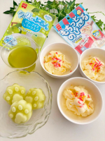 &infin;暑くなってきたので子ども達のおやつに🍨✨アイス&ゼリーを作りました♪共立食品さん（@kyoritsu_kitchen ）⚪︎シャリとぷるんゼリーアイスミックス⚪︎もちっとのび～るアイ&hellip;のInstagram画像