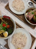 @soupcurry_suage  ルクア店..野菜たっぷりスープカレー..カレー大好き💕..#PR#野菜をmotto#カレー#カレーライス#moniplaのInstagram画像