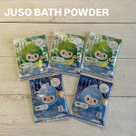 JUSO BATH POWDER沖縄シークヮーサー＆東京ラムネ旅するJUSOちゃんのご当地入浴剤シリーズに夏限定のサッパリ湯♨が登場✨重曹（炭酸水素Na：洗浄成分)とエプソムソルト（硫酸Mg&hellip;のInstagram画像