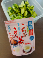 ✳︎【玉露園】減塩梅こんぶ茶暑い夏こそ、この味♡梅こんぶ茶として飲んでも美味しいけど、我が家は夏の定番「きゅうりの浅漬け」に！今回はいろんな食感を楽しみたくて3種類の切り方でやって&hellip;のInstagram画像