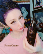 primoordine_cosmeプリモディーネ様のヘアケアラインからブラックセラム100ｍLをご提供いただき、お試ししました🖤,.髪のツヤ感、カラー持ち、ボリュームでお悩みの方に！&hellip;のInstagram画像