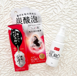 JUSO KURO PACK 50g 炭酸泡の毛穴汚れ洗浄、JUSO KURO PACKを使っています！ ポンプ式の容器から出すと、黒いジェル状。この黒さは、炭※が配合されているからですね。&hellip;のInstagram画像