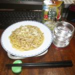 本日(20260923)のChuShock!😱　昨日とほぼ同じ材料で、　すぅぱぁでこぅにぅした「若鶏皮」他と玉露園の「出汁割りのためのこんぶ茶」を使って、　「チキ好きこんぶ茶パスタ」🐓🍝&hellip;のInstagram画像