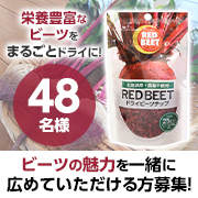「栄養豊富なビーツをまるごとドライに！ビーツの魅力を一緒に広めていただける方大募集！」の画像、塩水港精糖株式会社のモニター・サンプル企画