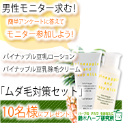 「【スキンケア男子】☆ムダ毛対策セット　体験モニター☆【スポーツ男子】」の画像、『実感する、ハーブサイエンスへ。』－鈴木ハーブ研究所のモニター・サンプル企画