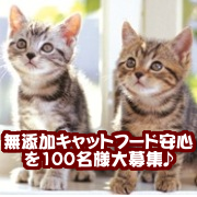 「人が食べれる食材で作った栄養満天「無添加キャットフード安心」を100名に大募集！」の画像、ドッグフード無添加安心本舗のモニター・サンプル企画