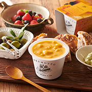 「野菜をMOTTO 冬季限定 バターナッツかぼちゃスープ３個セット」の画像、モンマルシェ株式会社のモニター・サンプル企画