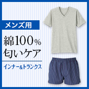 「トランクス派の男性に！綿100％で匂いもケア。半袖インナー＆トランクス」の画像、株式会社シャルレのモニター・サンプル企画