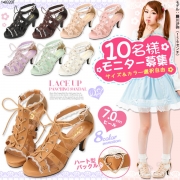 「レースアップパンチングサンダル■10名様モニター募集」の画像、夢展望株式会社のモニター・サンプル企画