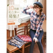 「5カラー長袖チェックシャツトップス■10名様モニター募集」の画像、夢展望株式会社のモニター・サンプル企画