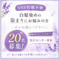 白髪染めの染まりにお悩みの方募集！新商品モニター