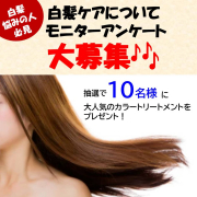 「【投稿不要】白髪ケアについてのアンケートモニター大募集♪♪」の画像、株式会社三宝のモニター・サンプル企画