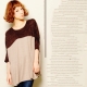 バイカラー配色☆5分袖プルオーバーニットチュニック■モニター2名様/モニター・サンプル企画
