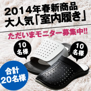 「【2014年春新商品】履くだけでお疲れ足を癒す！大人気室内履きのモニター募集！」の画像、株式会社AKAISHIのモニター・サンプル企画