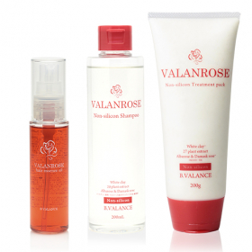 株式会社B.VALANCEの取り扱い商品「VALANROSE　ノンシリコンシャンプー＆トリートメント（ヘアオイル付）」の画像