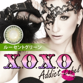 「X.O.X.O アディクトレーベル ルーセントグリーン カラコン1年（GIRLS PARTY（ガールズパーティ））」の商品画像