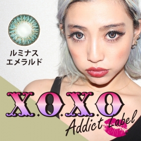 「X.O.X.O アディクトレーベル ルミナスエメラルド カラコン1年（GIRLS PARTY（ガールズパーティ））」の商品画像