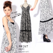 「大人エスニック風ペイズリー柄マキシ丈ワンピース （JUN-style）」の商品画像