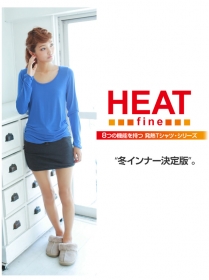 【Luz Llena】+3℃発熱★UネックロンTヒートウェアの商品画像