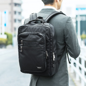 「ビジネスリュック（大容量14リットル・薄型・12ポケット搭載）（サンワサプライ株式会社）」の商品画像