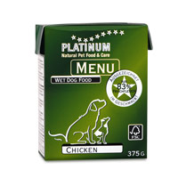 プラチナム MENU ウェットフード　チキン　1テトラパック (375g)の商品画像