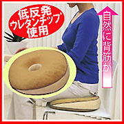 座るだけで背筋がピン！低反発円座クッション「座(ザ)・クッション」の商品画像